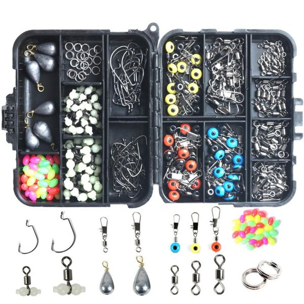 fishing hooks 251pcs/box portable tackles set jig beads sinkers weight swivels snaps sliders kit angling tackle accessory
fishing hooks 251pcs/box portable tackles set jig beads sinkers weight swivels snaps sliders kit angling tackle accessory