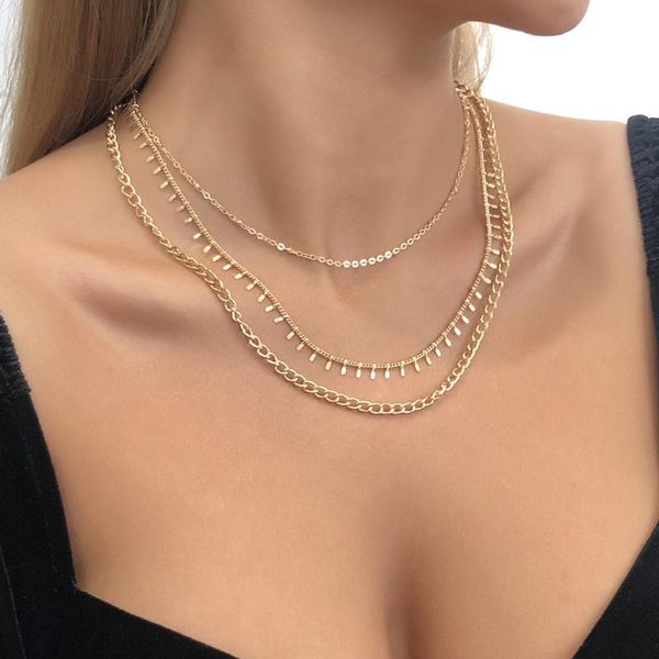 chains 2021 fashionable simple personalized punk style gold chain necklace set creative tassel clavicle for women wholesale, Silver
chains 2021 fashionable simple personalized punk style gold chain necklace set creative tassel clavicle for women wholesale, Silver