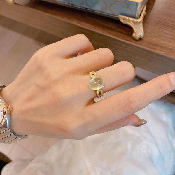 cluster rings original silver inlaid natural chalcedony egg round opening adjustable ring elegant charm creative female jewelry, Golden;silver
cluster rings original silver inlaid natural chalcedony egg round opening adjustable ring elegant charm creative female jewelry, Golden;silver