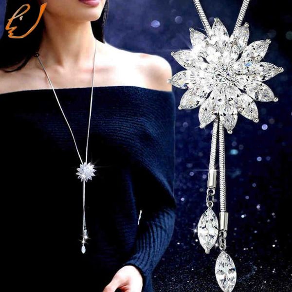 pendant necklaces fashion alloy women long necklace sweater chain flower jewelry gifts clothing accesories, Silver
pendant necklaces fashion alloy women long necklace sweater chain flower jewelry gifts clothing accesories, Silver
