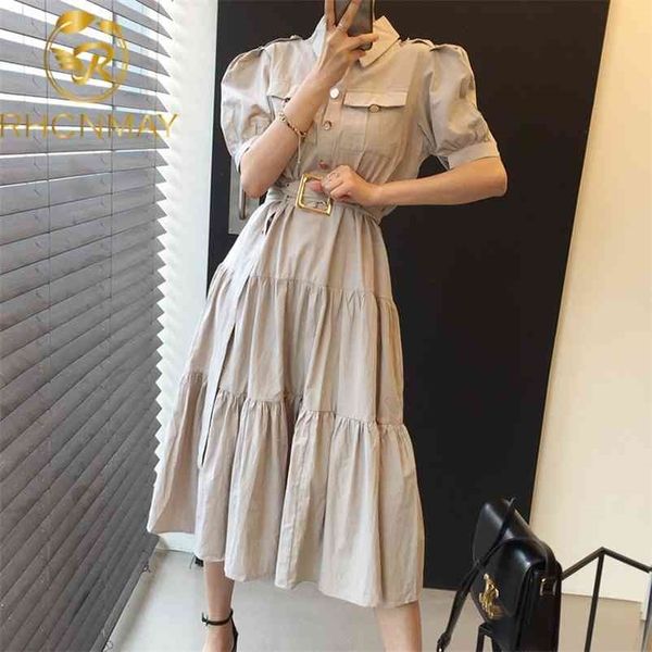 women dress summer korean chic female retro temperament lapel single-breasted puff sleeve work style vestidos 210520, Black;gray
women dress summer korean chic female retro temperament lapel single-breasted puff sleeve work style vestidos 210520, Black;gray