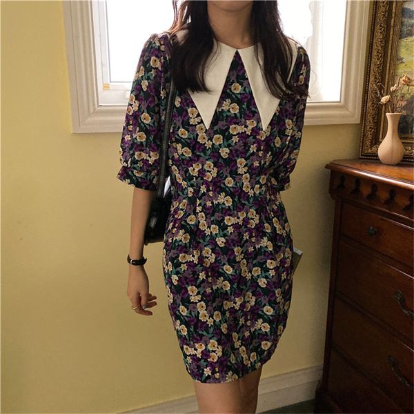 dresses summer chic chiffon vintage high waist floral short sleeves retro all match mini es vestidos, Black;gray
dresses summer chic chiffon vintage high waist floral short sleeves retro all match mini es vestidos, Black;gray