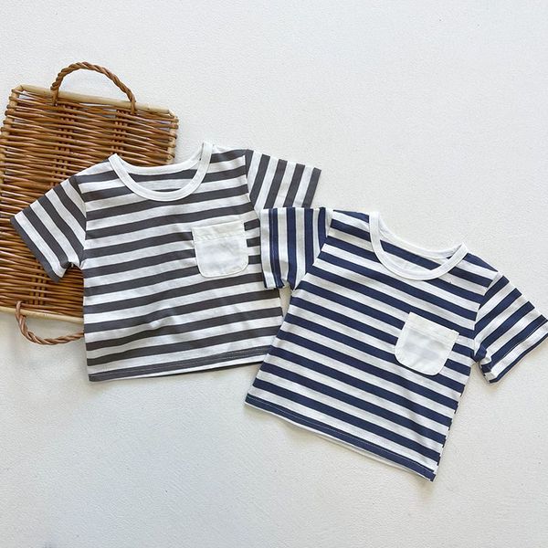 summer kids s short sleeve pure color stripe infant newborn clothes baby boy girl t-shirt, Blue
summer kids s short sleeve pure color stripe infant newborn clothes baby boy girl t-shirt, Blue