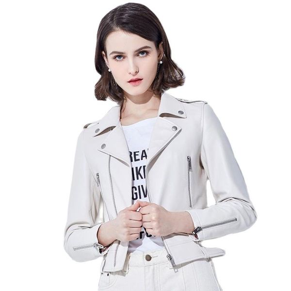 women's leather & faux 21 spring autumn european style real sheepskin jacket loose coat slim women motorcycle, Black
women's leather & faux 21 spring autumn european style real sheepskin jacket loose coat slim women motorcycle, Black