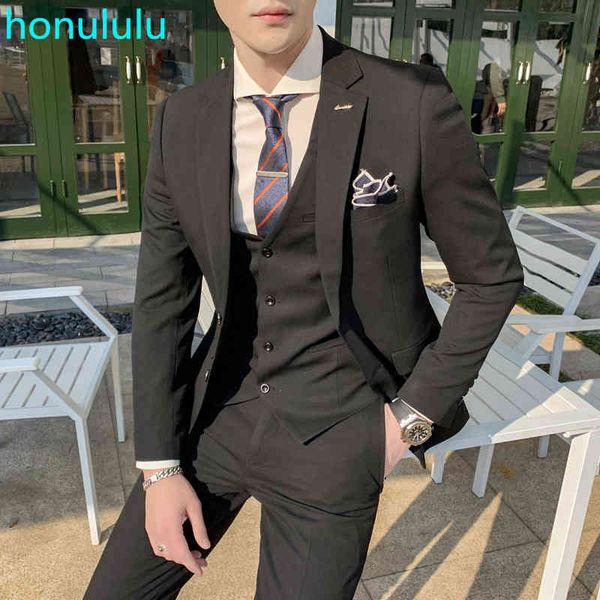men's suits & blazers solid-colored suit of three thin korean version fit a two cute jacket buttons youth trend, White;black
men's suits & blazers solid-colored suit of three thin korean version fit a two cute jacket buttons youth trend, White;black
