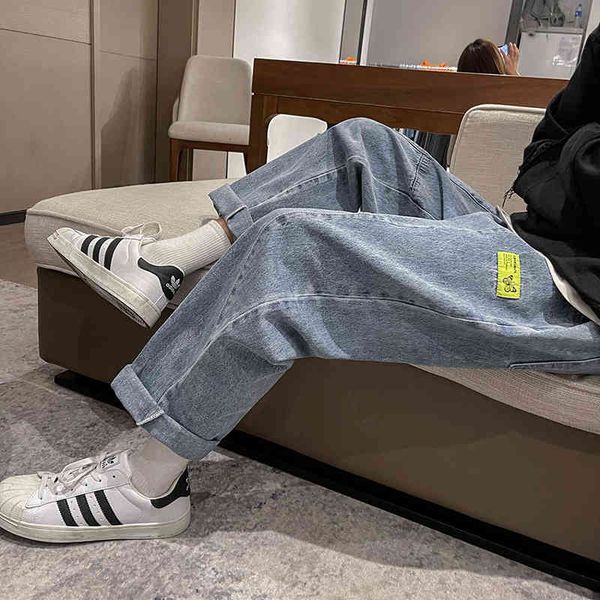men's jeans autumn elastic waist denim wide-leg pants korean style fashion drawstring straight baggy male oversized tuhg, Blue
men's jeans autumn elastic waist denim wide-leg pants korean style fashion drawstring straight baggy male oversized tuhg, Blue