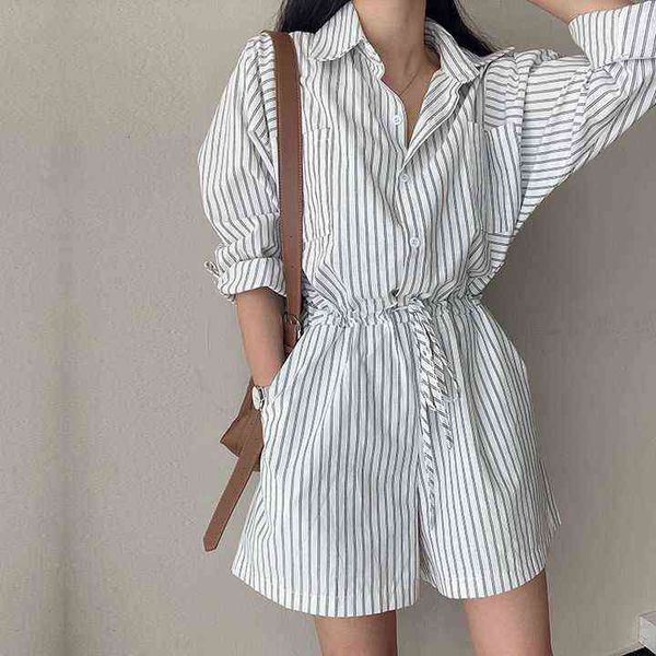 woman casual dresses chic versatile striped drawstring slim casual jumpsuit, Black;gray
woman casual dresses chic versatile striped drawstring slim casual jumpsuit, Black;gray