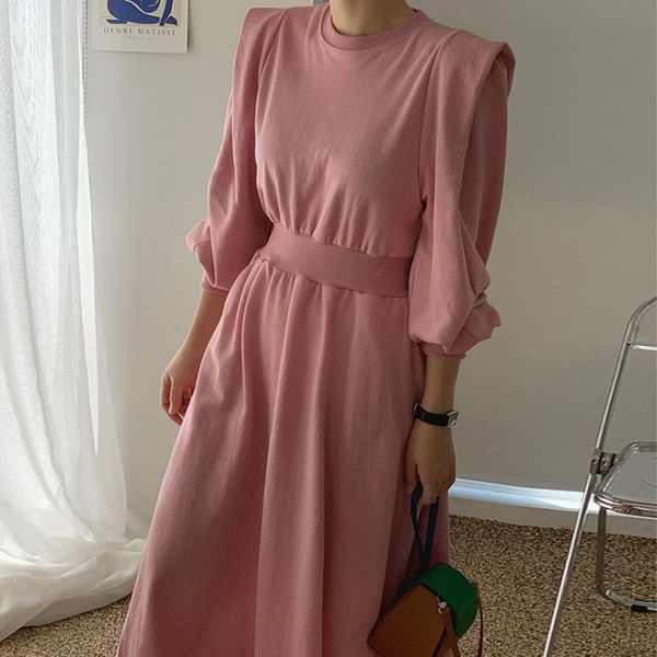 casual dresses women clothing elegant solid pink shirt dress lantern sleeve o neck female chic a line midi qa203, Black;gray
casual dresses women clothing elegant solid pink shirt dress lantern sleeve o neck female chic a line midi qa203, Black;gray