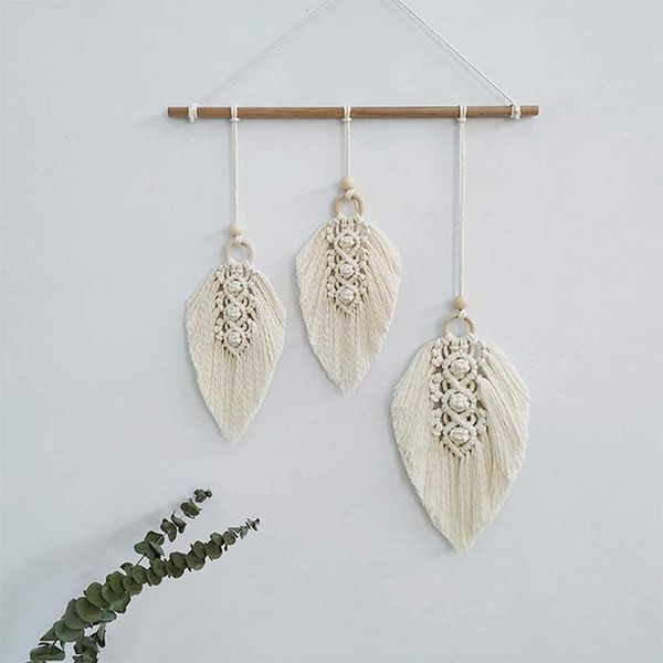 decorative objects & figurines room decor macrame wall ornaments hanging feather leaf tassels decoration cotton thread home decorations
decorative objects & figurines room decor macrame wall ornaments hanging feather leaf tassels decoration cotton thread home decorations