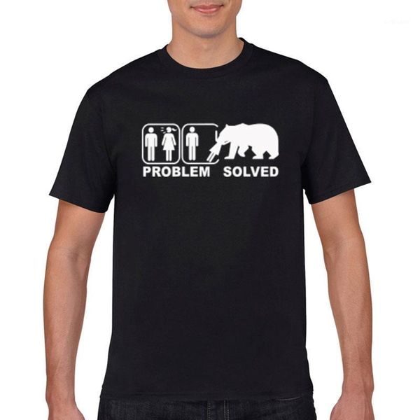 men's t-shirts 2021 spring and summer style problem solving t-shirt casual short-sleeved cotton grizzly bear fun printing, White;black
men's t-shirts 2021 spring and summer style problem solving t-shirt casual short-sleeved cotton grizzly bear fun printing, White;black