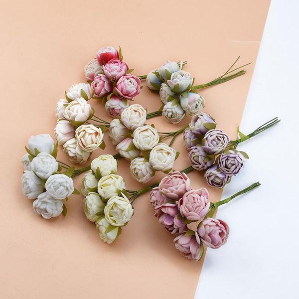 decorative flowers & wreaths 6pcs/bunch tea roses artificial flower bouquet gifts box christmas garland wedding decoration accessories
decorative flowers & wreaths 6pcs/bunch tea roses artificial flower bouquet gifts box christmas garland wedding decoration accessories