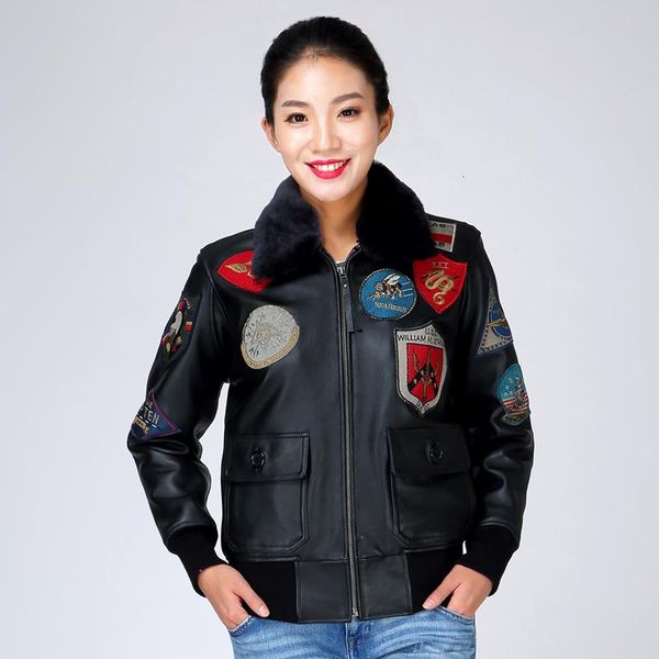 women's leather & faux 2021 men/wowmen couple style genuine pilot jacket wool collar sheepskin men military a2, Black
women's leather & faux 2021 men/wowmen couple style genuine pilot jacket wool collar sheepskin men military a2, Black