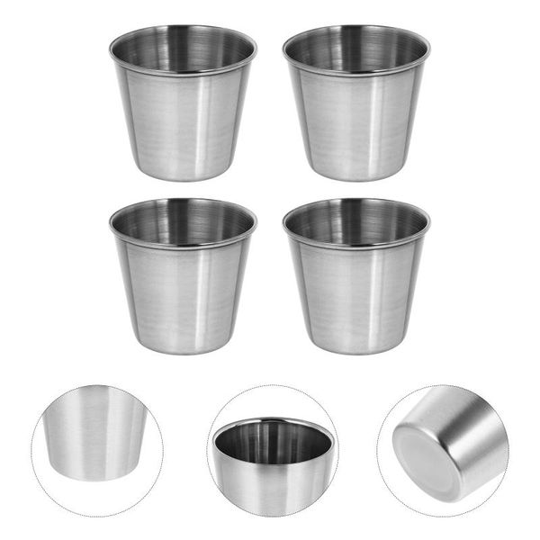 mugs 4pcs stainless steel water cups rustproof 50ml multi-function coffee (silver)
mugs 4pcs stainless steel water cups rustproof 50ml multi-function coffee (silver)