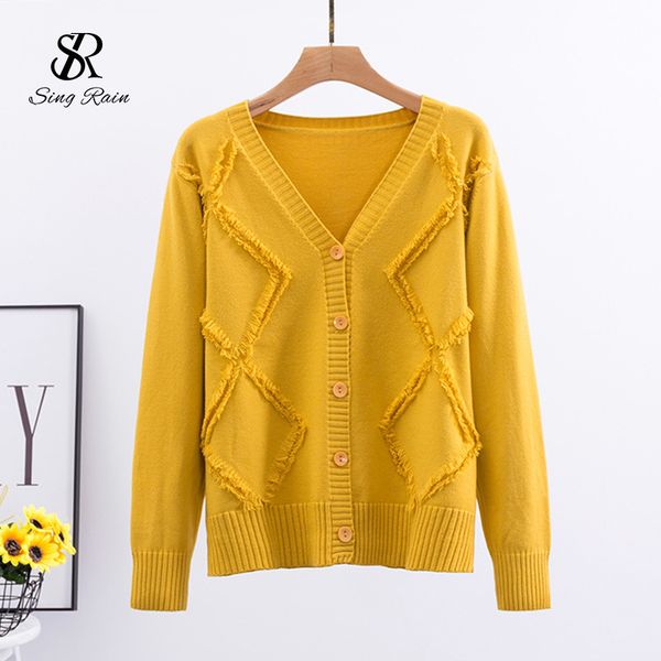 fashion knitted cardigan women v neck long sleeve casual loose knitwear autumn winter korean ins warm jumper 210419, White;black
fashion knitted cardigan women v neck long sleeve casual loose knitwear autumn winter korean ins warm jumper 210419, White;black