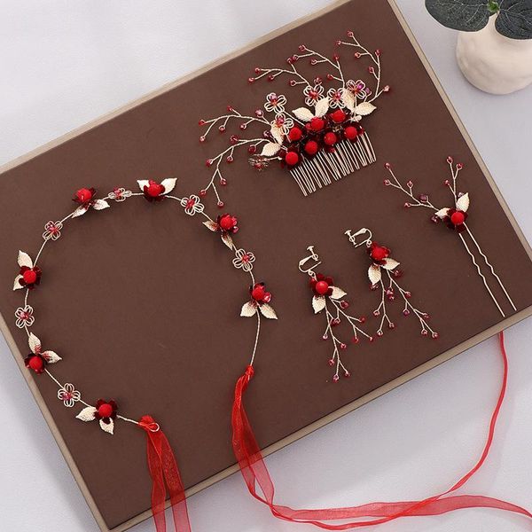 hair clips & barrettes bride wedding tiara red handmade hairband earring set exquisite beautiful prom accessories for women headdress, Golden;silver
hair clips & barrettes bride wedding tiara red handmade hairband earring set exquisite beautiful prom accessories for women headdress, Golden;silver