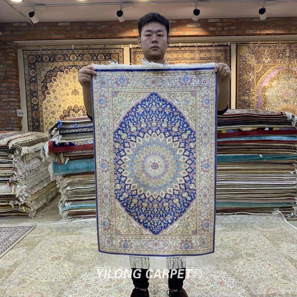 carpets 2'x3' medallion hand knotted dome pattern handmade silk rug (zqg357a)
carpets 2'x3' medallion hand knotted dome pattern handmade silk rug (zqg357a)