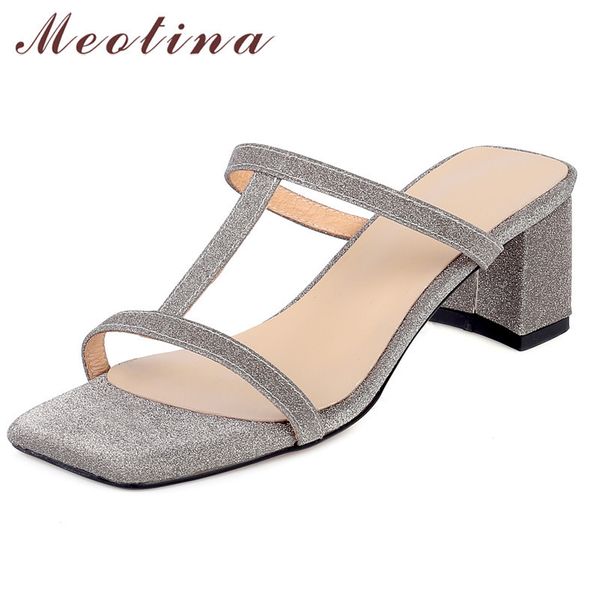 women slippers natural genuine leather high heel slides square toe block heels lady shoes summer sandals female apricot 210517, Black
women slippers natural genuine leather high heel slides square toe block heels lady shoes summer sandals female apricot 210517, Black