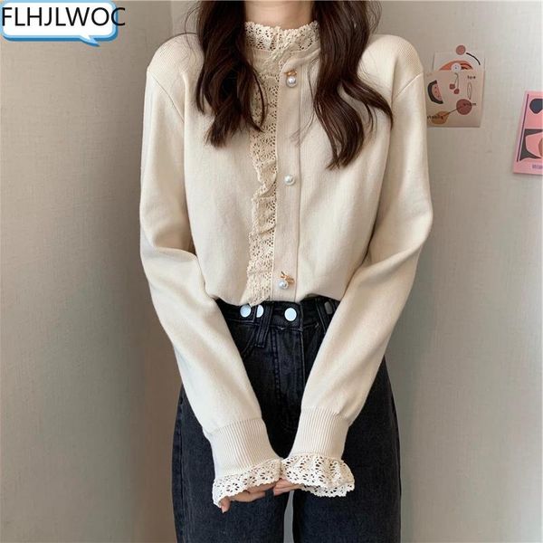 women's knits & tees cute sweater outerwear women sweet grils japan style vintage single breasted button ruffles white lace knitted car
women's knits & tees cute sweater outerwear women sweet grils japan style vintage single breasted button ruffles white lace knitted car