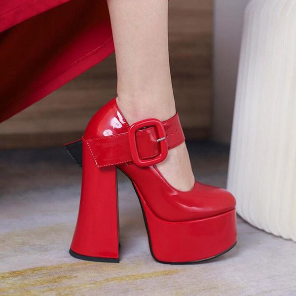 dress shoes 2021 women's 15cm pumps patent leather thick heel platform women fashion mary jane black red big size 35-43
dress shoes 2021 women's 15cm pumps patent leather thick heel platform women fashion mary jane black red big size 35-43