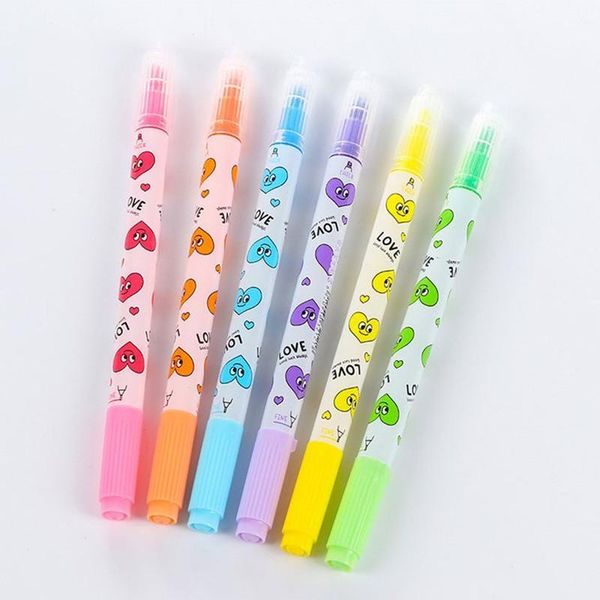 highlighters coloffice 6pcs/set creative double head color kawaii highlighter set fluorescent pencil pen for kid gift school office supplies, Black;red
highlighters coloffice 6pcs/set creative double head color kawaii highlighter set fluorescent pencil pen for kid gift school office supplies, Black;red