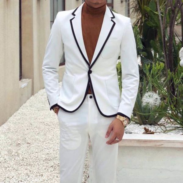men's suits & blazers custom made white man suit slim fit groom wedding tuxedos notched lapel costume homme 2pieces jacket pants t, White;black
men's suits & blazers custom made white man suit slim fit groom wedding tuxedos notched lapel costume homme 2pieces jacket pants t, White;black