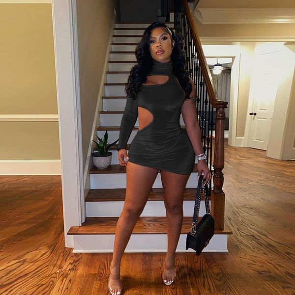 casual dresses halter dress hollow out high neck women clothes short single long sleeve bodycon spring solid elegant party, Black;gray
casual dresses halter dress hollow out high neck women clothes short single long sleeve bodycon spring solid elegant party, Black;gray