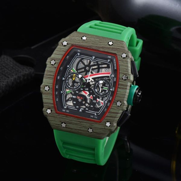 wristwatches casual sport watch for men rm quartz wristwatch man's clock fashion chronograph silicone band, Slivery;brown
wristwatches casual sport watch for men rm quartz wristwatch man's clock fashion chronograph silicone band, Slivery;brown