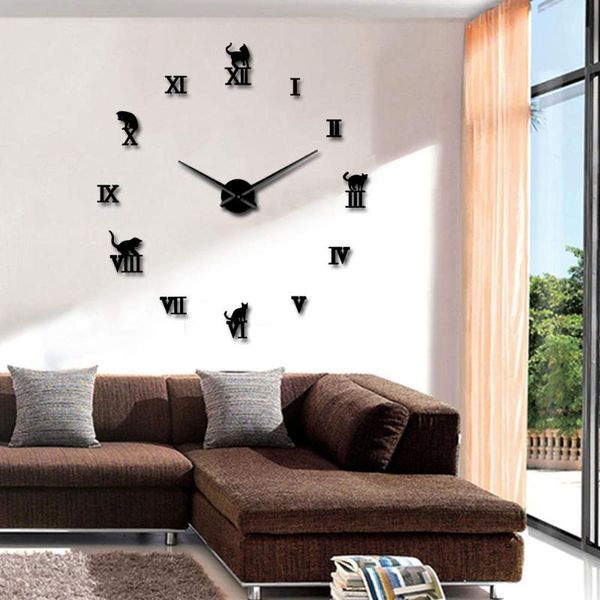 wall clocks 1piece europe 3d diy clock acrylic big watch mirror frameless kitty cat roman numerals animal large
wall clocks 1piece europe 3d diy clock acrylic big watch mirror frameless kitty cat roman numerals animal large