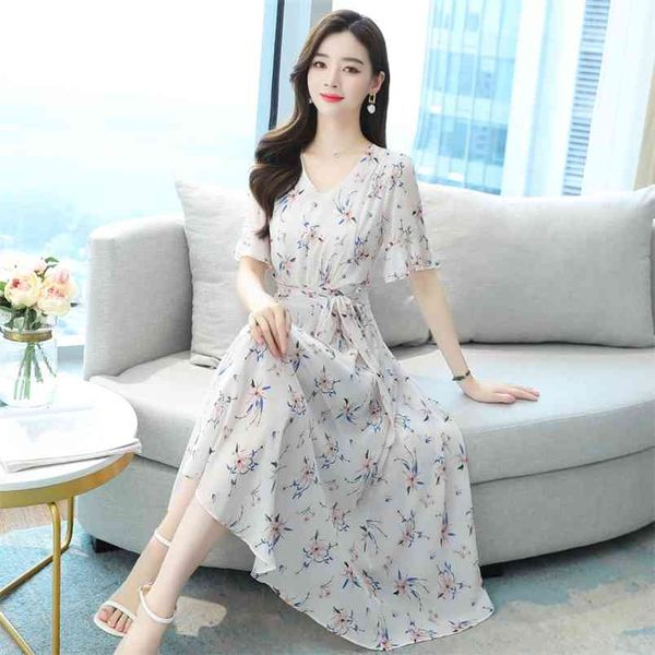 fashion summer v-neck long dress french retro short sleeve small floral white female 210507, Black;gray
fashion summer v-neck long dress french retro short sleeve small floral white female 210507, Black;gray
