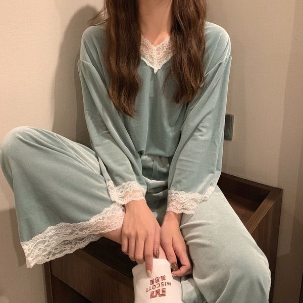pajama sets women fashion loungewear female spring lace patchwork pajamas for lady pj set sleepwear nighty soft ins v-neck, Black;red
pajama sets women fashion loungewear female spring lace patchwork pajamas for lady pj set sleepwear nighty soft ins v-neck, Black;red