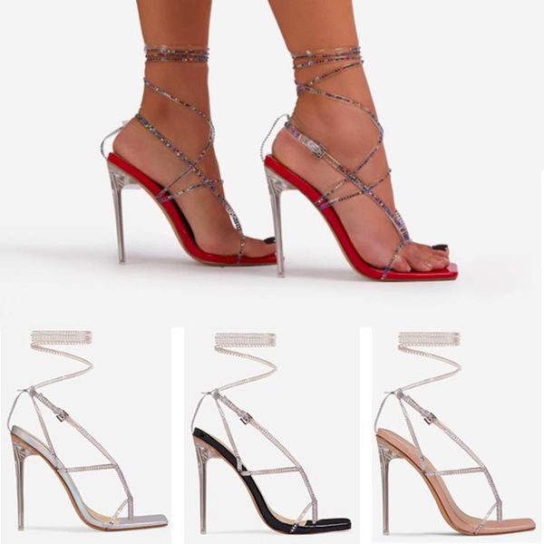 summer gladiator women sandals fashion ankle strap crystal lace-up open toe high heels party dress shoes, Black
summer gladiator women sandals fashion ankle strap crystal lace-up open toe high heels party dress shoes, Black