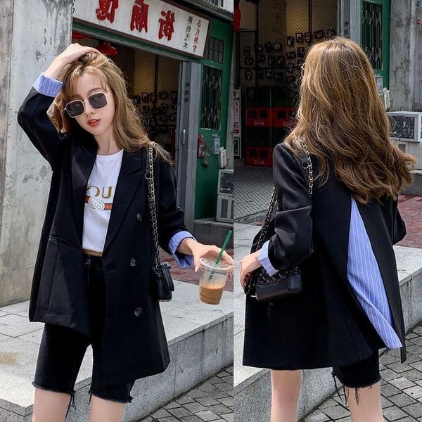 women's suits & blazers color contrast fried street suit jacket korean loose design minority spring and autumn small 2021, White;black
women's suits & blazers color contrast fried street suit jacket korean loose design minority spring and autumn small 2021, White;black