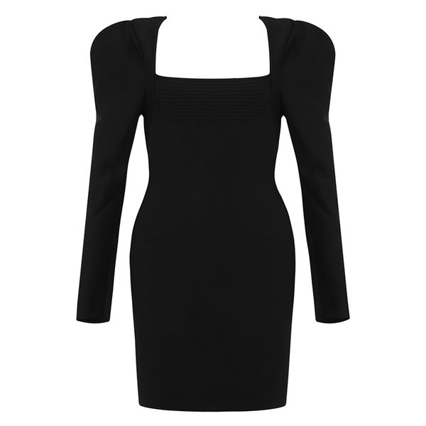 women bandage dress black puff sleeve club party autumn winter elegant bodycon ladies clothing 210515, Black;gray
women bandage dress black puff sleeve club party autumn winter elegant bodycon ladies clothing 210515, Black;gray