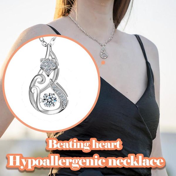 chain necklace for women luxurious twinkling heart crystal valentine's day gift collares para mujer collier femme pendant necklaces, Silver
chain necklace for women luxurious twinkling heart crystal valentine's day gift collares para mujer collier femme pendant necklaces, Silver