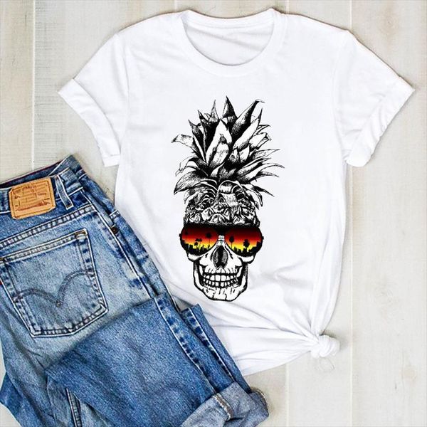 men lady pineapple skull t shirt printed fruit beach ladies summer tee mens female clothes graphic, White;black
men lady pineapple skull t shirt printed fruit beach ladies summer tee mens female clothes graphic, White;black