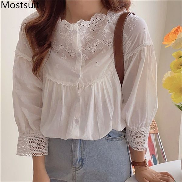 autumn white korean embroidered women blouses shirts long sleeve slash neck single-breasted elegant fashion blusas 210518
autumn white korean embroidered women blouses shirts long sleeve slash neck single-breasted elegant fashion blusas 210518