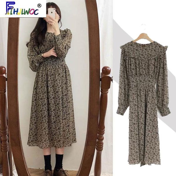 casual dresses 2021 spring cute beautiful date women long sleeve a line korea japanese style ruffled floral printed vintage dress, Black;gray
casual dresses 2021 spring cute beautiful date women long sleeve a line korea japanese style ruffled floral printed vintage dress, Black;gray