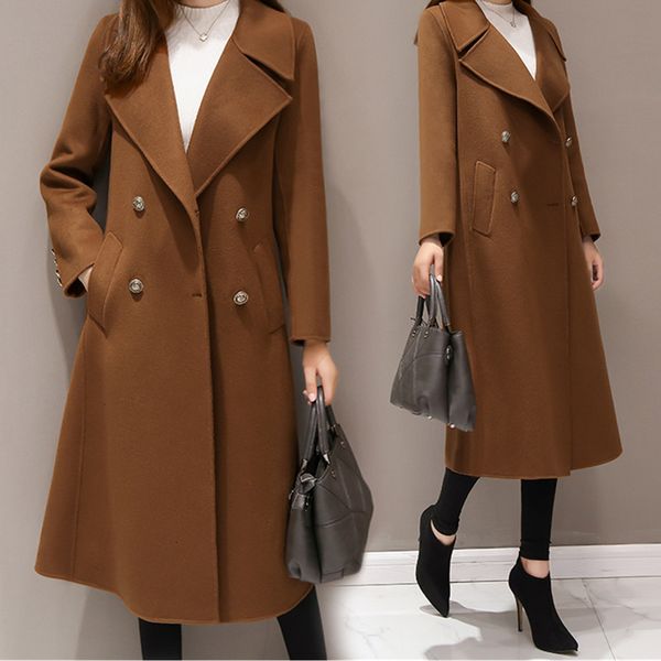women's jackets plus size 4xl 5xl wool long coats women autumn winter korean double-breasted slim warm outerwear female rmqp, Black;brown
women's jackets plus size 4xl 5xl wool long coats women autumn winter korean double-breasted slim warm outerwear female rmqp, Black;brown