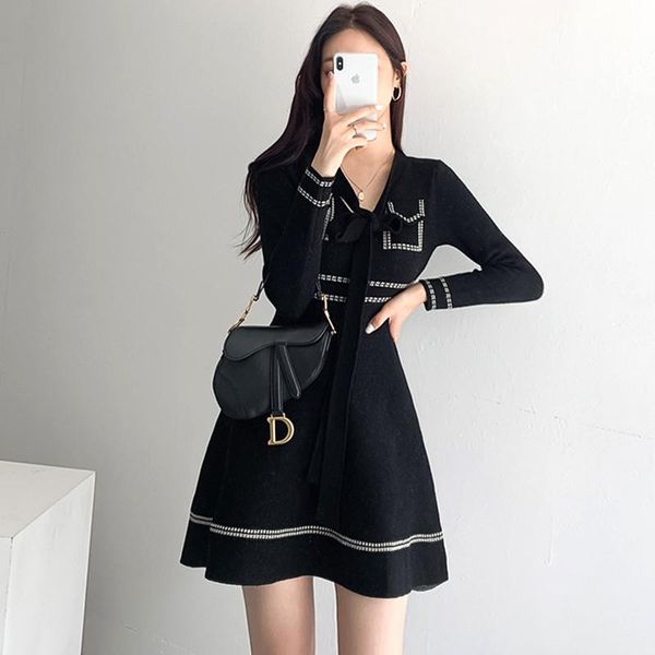 casual dresses fitaylor autumn winter office lady bow lace-up long sleeve knitting dress women elegant slim high waist a-line short, Black;gray
casual dresses fitaylor autumn winter office lady bow lace-up long sleeve knitting dress women elegant slim high waist a-line short, Black;gray