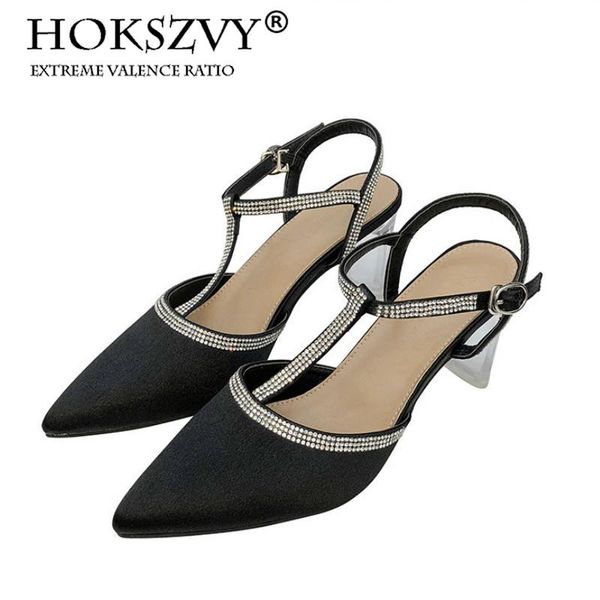 pure color, classic style, rhinestone, baotou buckles, sandals, and apricot heels women sandals shoes, Black
pure color, classic style, rhinestone, baotou buckles, sandals, and apricot heels women sandals shoes, Black