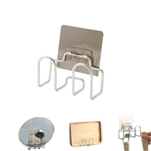 stainless steel punch-wall-mounted pot cover rack household multifunctional cutting board storage holders kitchen organizer & organizat
stainless steel punch-wall-mounted pot cover rack household multifunctional cutting board storage holders kitchen organizer & organizat