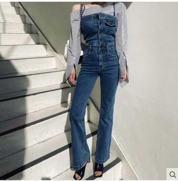 women's jeans plus size 3xloff shoulder sleeveless denim jumpsuit women romper slash neck backless spaghetti strap flare overalls, Blue
women's jeans plus size 3xloff shoulder sleeveless denim jumpsuit women romper slash neck backless spaghetti strap flare overalls, Blue