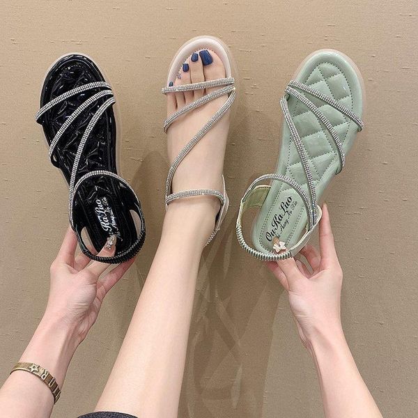 slippers 2021 summer style flat sandals women's rhinestone jelly bottom, Black
slippers 2021 summer style flat sandals women's rhinestone jelly bottom, Black
