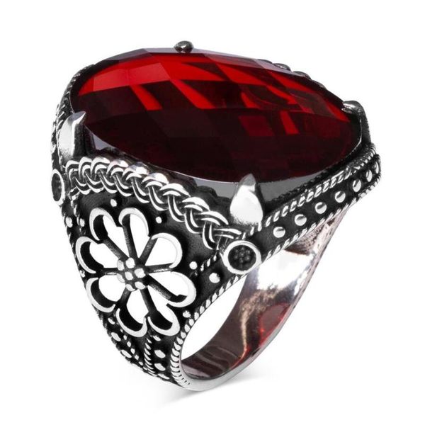 cluster rings men silver ring with oval red zircon stone and flower motif made in turkey solid 925 sterling, Golden;silver
cluster rings men silver ring with oval red zircon stone and flower motif made in turkey solid 925 sterling, Golden;silver