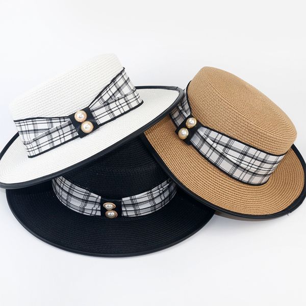 spring and summer straw women's big eaves travel to the seaside sunscreen sun british hat, Blue;gray
spring and summer straw women's big eaves travel to the seaside sunscreen sun british hat, Blue;gray