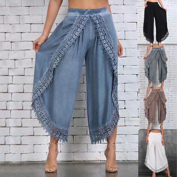 women's pants & capris summer wide lace elastic high waist a-lines leg ankle-length casual loose trousers beach clothing, Black;white
women's pants & capris summer wide lace elastic high waist a-lines leg ankle-length casual loose trousers beach clothing, Black;white