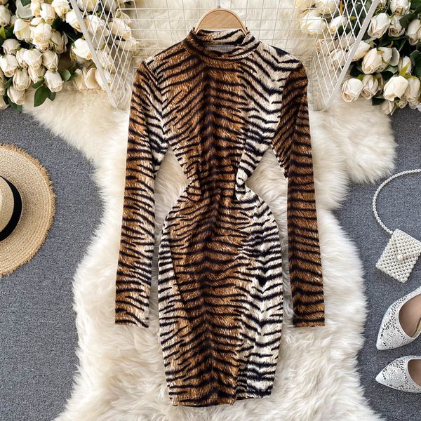 dresses women vintage long sleeve leopard slim mermaid mini dress, Black;gray
dresses women vintage long sleeve leopard slim mermaid mini dress, Black;gray