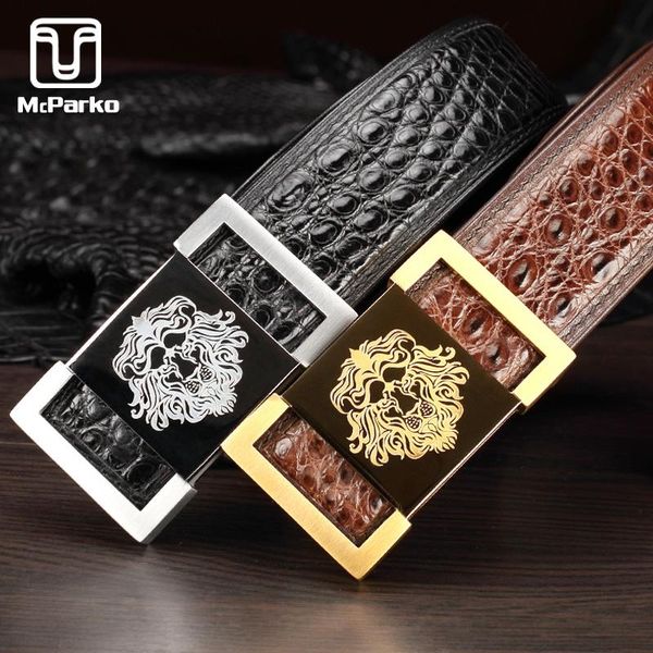 mcparko genuine leather belt male fashion lion king buckle real alligator crocodile vintage brown belts, Black;brown
mcparko genuine leather belt male fashion lion king buckle real alligator crocodile vintage brown belts, Black;brown