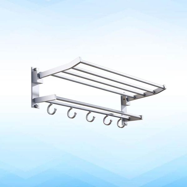 towel racks 1pc puncing rack space aluminum flexible folding double-layer holder for bathroom (silver 60cm)
towel racks 1pc puncing rack space aluminum flexible folding double-layer holder for bathroom (silver 60cm)