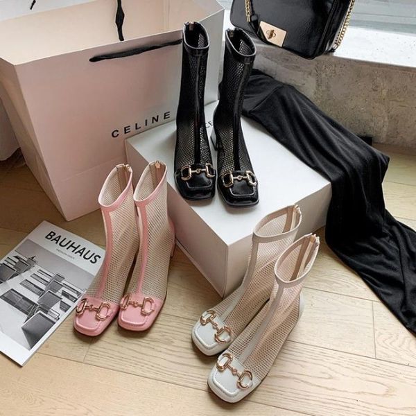boots fashion bootssummer wear skirt 2021 square toe chunky heel mesh hollow out women 's summer meshfashion, Black
boots fashion bootssummer wear skirt 2021 square toe chunky heel mesh hollow out women 's summer meshfashion, Black